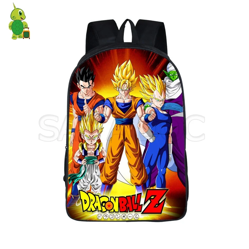 Аниме Dragon Ball Z рюкзак для мальчиков и девочек подростков Супер Saiyan Sun Goku Vegeta Beerus