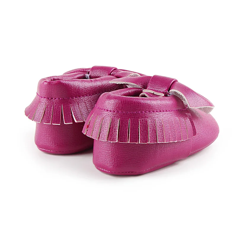 Детские ботинки для новорожденного мальчика Girl First Walker PU Sofe принцесса с бантом