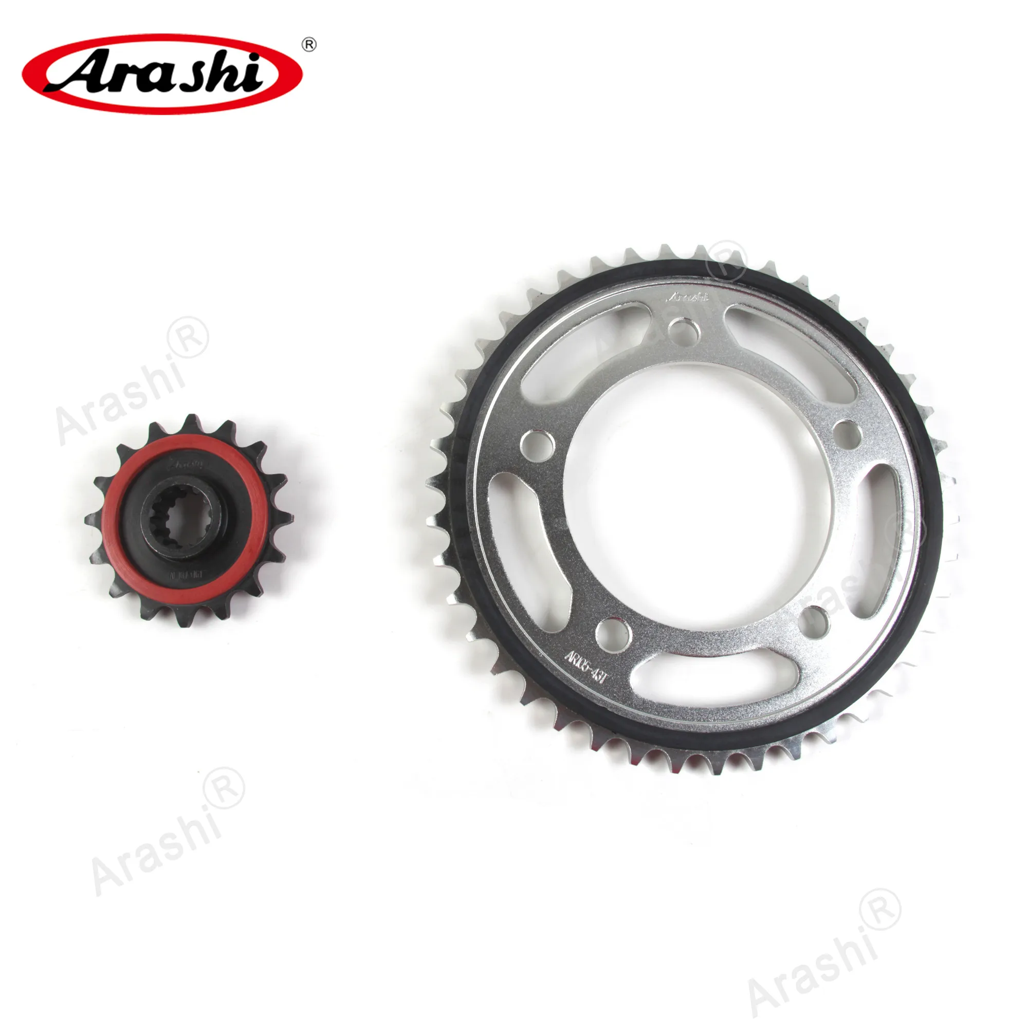 

Комплект приводных звездочек Arashi для HONDA NC700 S/X 2012 2013 2014 2015 NC700S Звездочка цепной передачи 520 Шаг Передний 16T Задний 43T