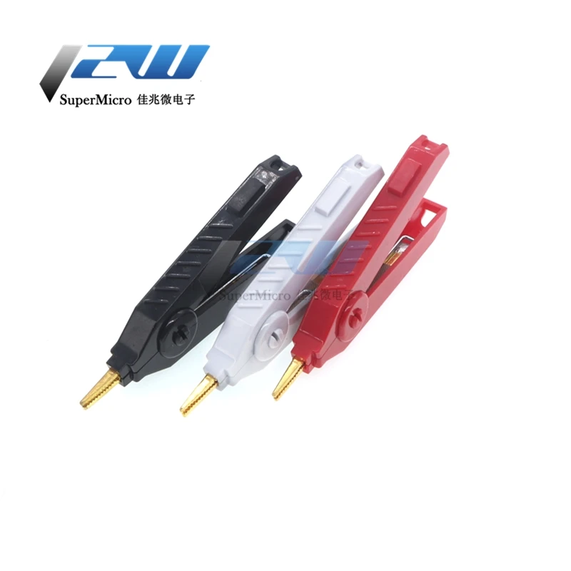 Зажим крокодил с покрытием из чистой меди положительный и отрицательный полюс