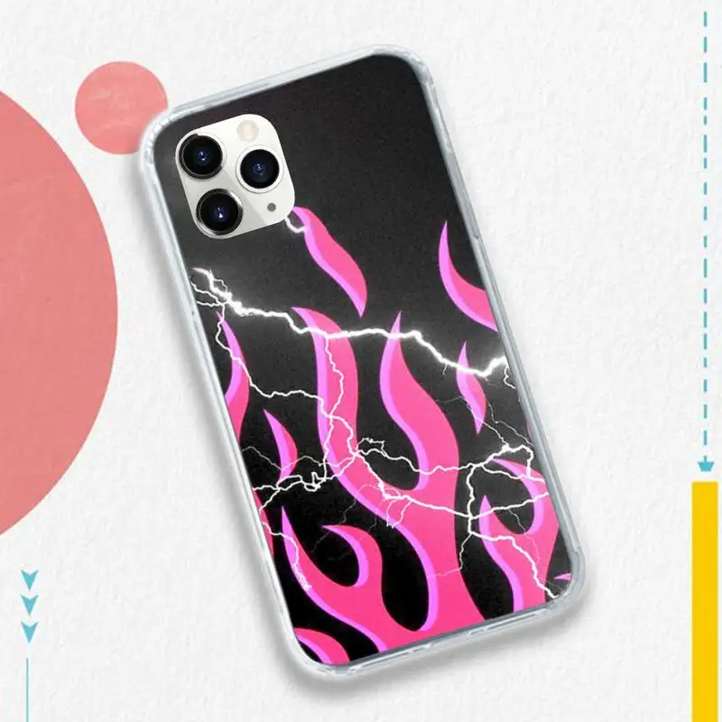 

Personality Artistic Flame Phone Case for iPhone 11 12 pro XS MAX 8 7 6 6S Plus X 5S SE 2020 XR
