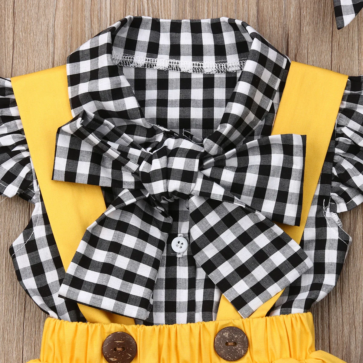 3Pcs Toddler Baby Girl Clothing Set Checks T-shirt Top Skirt Dress Headband Plaid Baby Outfit Casual Kids Clothes Girls Clothing
