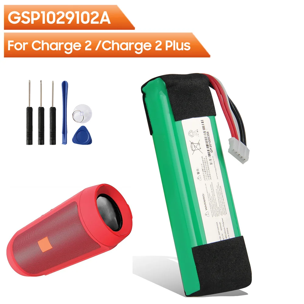 Оригинальный сменный аккумулятор GSP1029102A для JBL Charge 2 Plus + аудиоколонки с Bluetooth 6000
