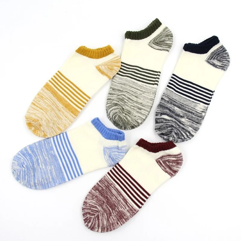 

Summer Boat Socks Men's Cotton Socks Ethnic Thick Thread Socks Leisure Sports Sweat-absorbent Men's Boat Socks Sock