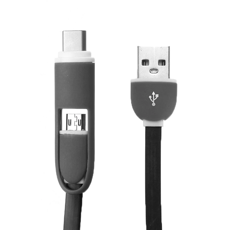 2 в 1 USB кабель для iPhone Samsung Xiaomi мульти быстрое зарядное устройство Micro мобильный