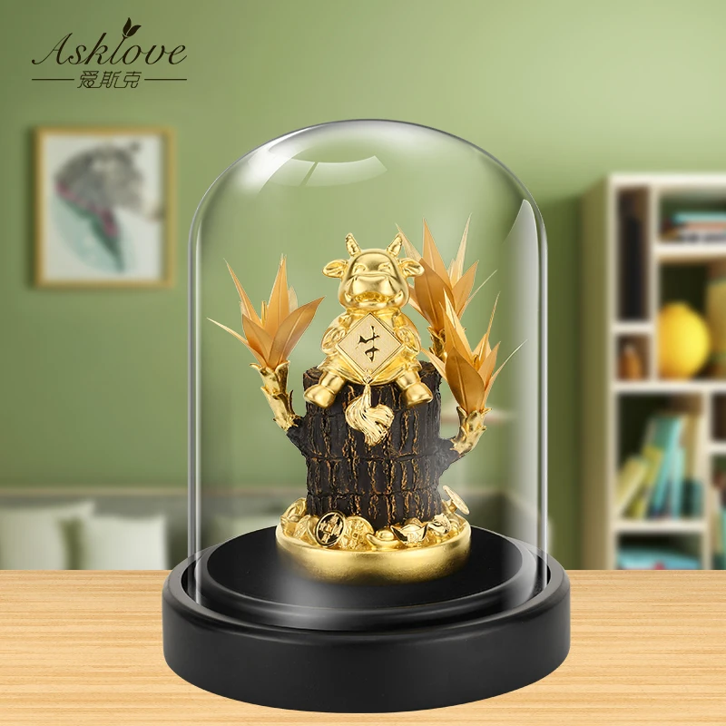 2021 китайская фотография счастливое дерево домашняя статуэтки из золотой фольги