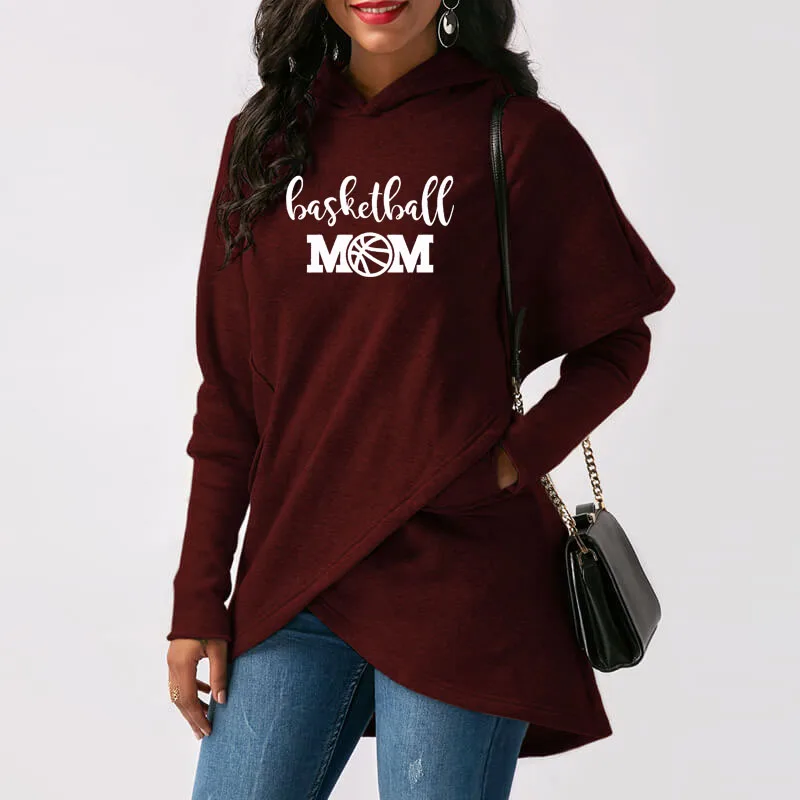 Баскетбольная мама с буквенным принтом толстовки женские кавайные Женщины Весна