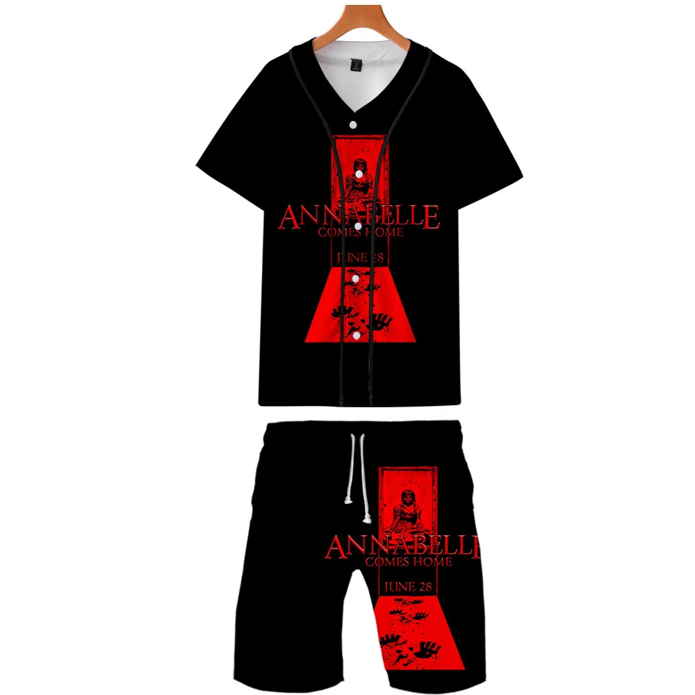 

Annabelle 3D Printed Two Piece Set Summer Baseball T-shirts+Casual Shorts Fashion 2019 Trendy Streetwear Clothes