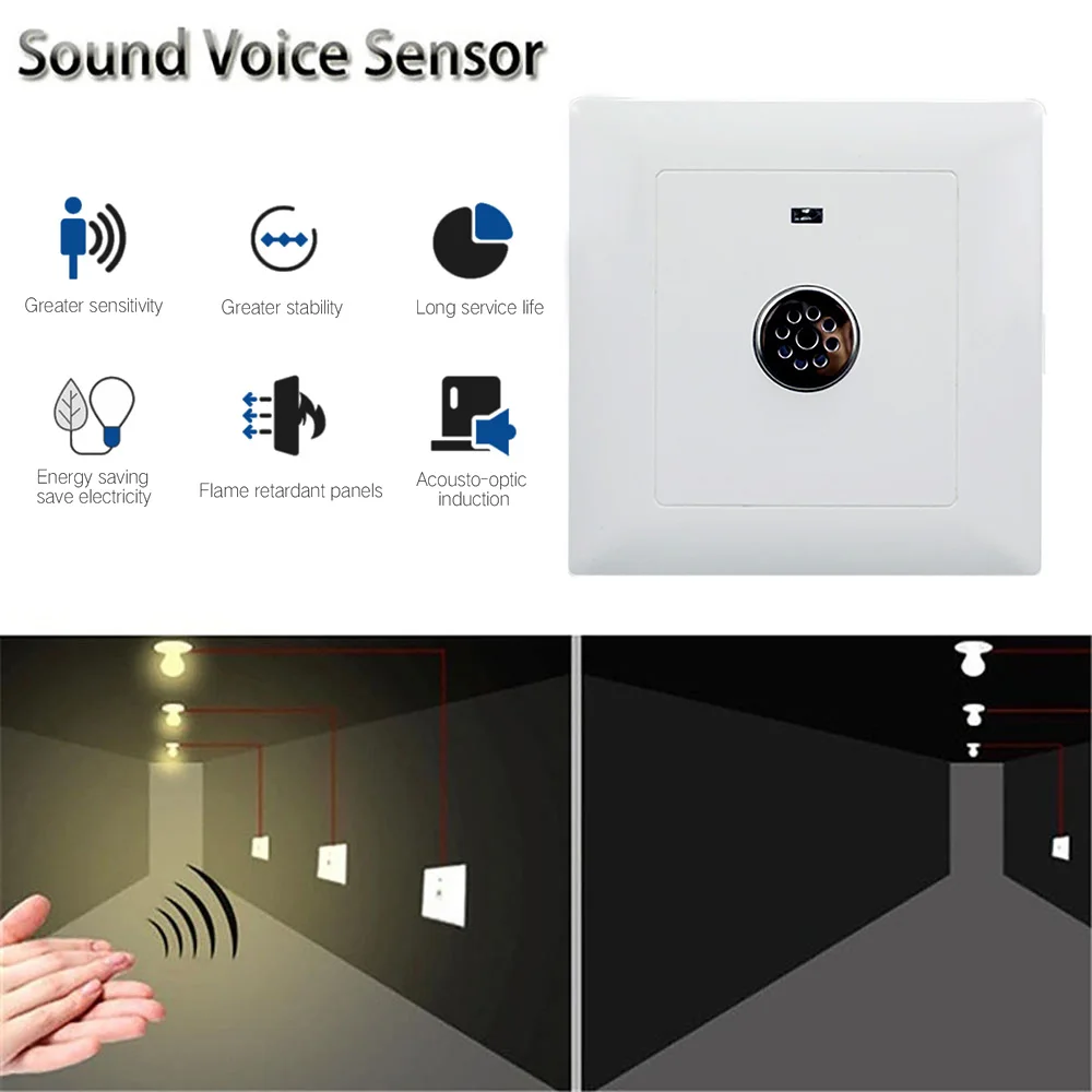 Скрытая умная панель управления звуком и светильник 220 В секундная Индукционная