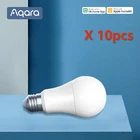 Aqara умная Светодиодная лампа Zigbee 9 Вт E27 2700K-6500K белый цвет умный пульт дистанционного управления светодиодная лампа для Xiaomi Mi home mihome HomeKit 10 шт.