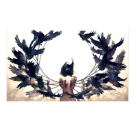 diy diamond painting cross stitch naked girl crow back needlework 3d diamond embroidery full square mosaic home decoration resin