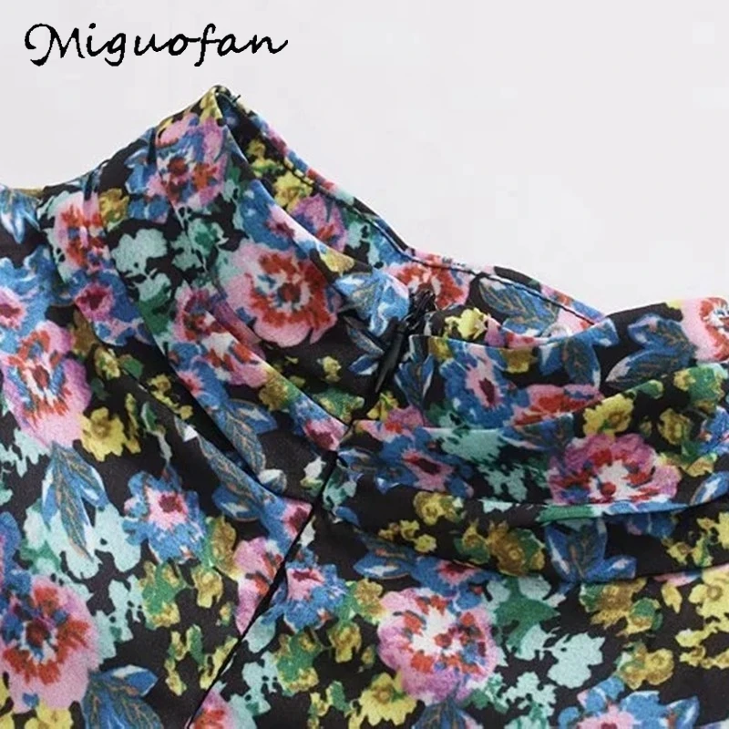Miguofan Women dress floral printing V neck straight dresses women sexy party club hollow out summer vestidos za | Женская одежда