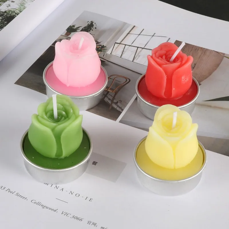 L6шт искусственные розы свечи для украшения семьи дня рождения вечеринки свадьбы