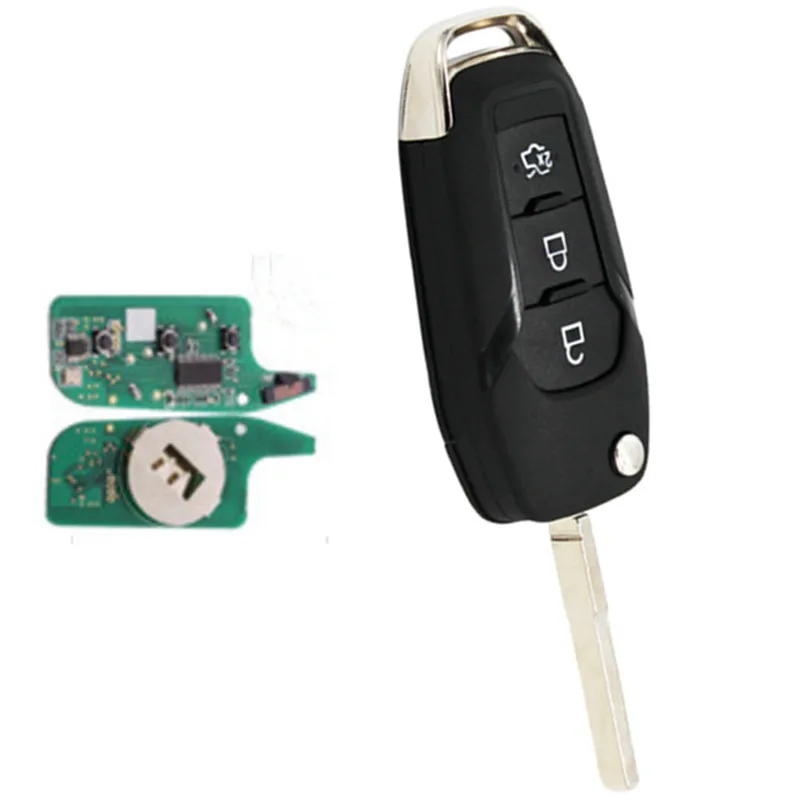 

Wilongda auto remote key 3 button remote key Hitag Pro ID49 chip 434mhz HU101 blade for Ford ESCORT Fusion Edge Explorer key
