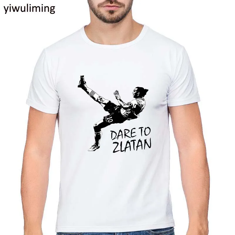 

Ibrahimovic Evolution t shirt DARE TO ZLATAN T Shirt Men T-Shirt Short Sleeve Tops Tee