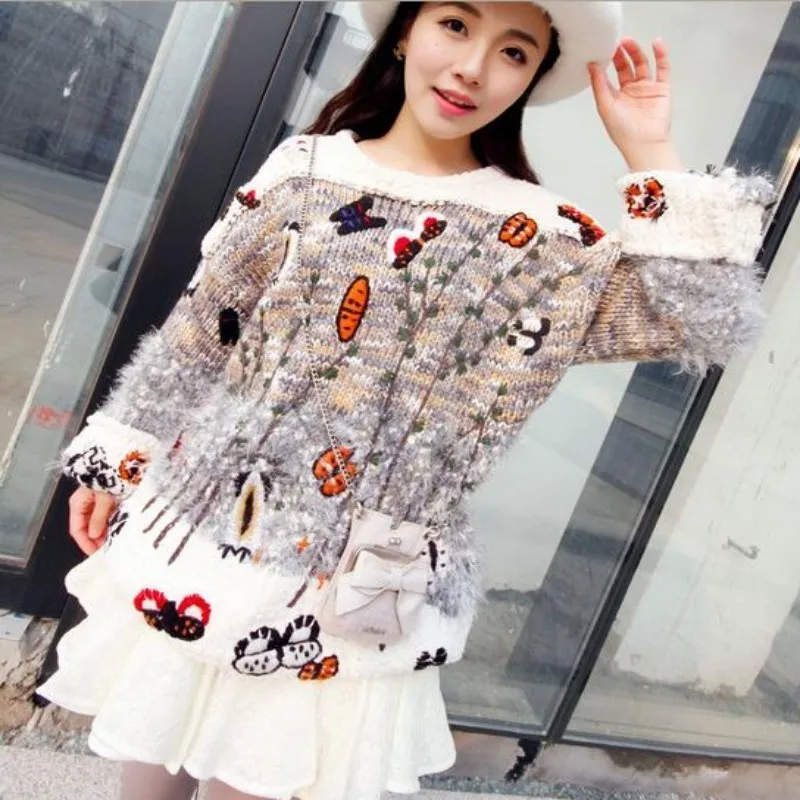 Свитер женский кашемировый зимний оверсайз | Женская одежда