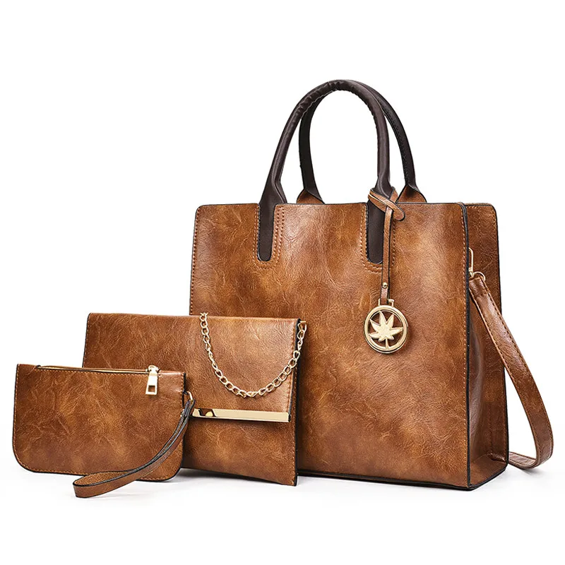 

2019 Fashion Women Composite Bags Leather Ladies Single Shoulder Bags Ruched Flap Crossbody Bags Soft Fashion Womens Handbags