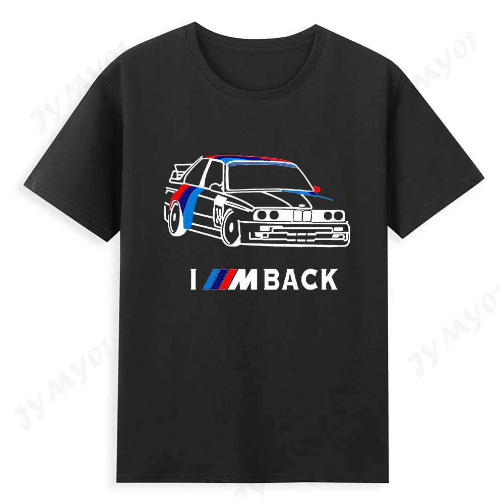 

BMW Logo Car T Shirt Back Men's Motorcycle Top Black Cool Motorcycle Luxury Car Brand Men Clothing