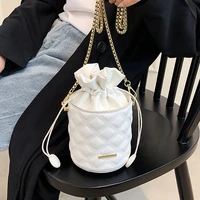 2021 spring and summer new lozenge pattern tote bucket high quality pu leather womens designer handbag shoulder messenger bag