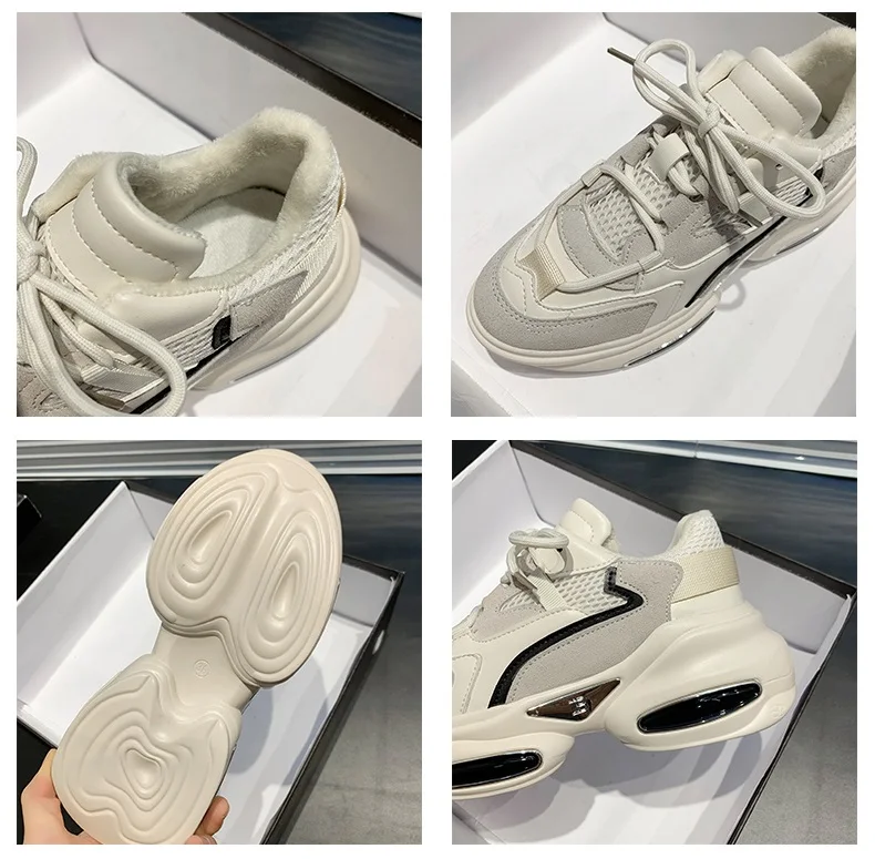 

Winter Women Shoes Platform Shoes For Women 2021 Plush Casual Woman Shoes Fashion Chunky Sneakers Ladies Female Vulcanized Shoes