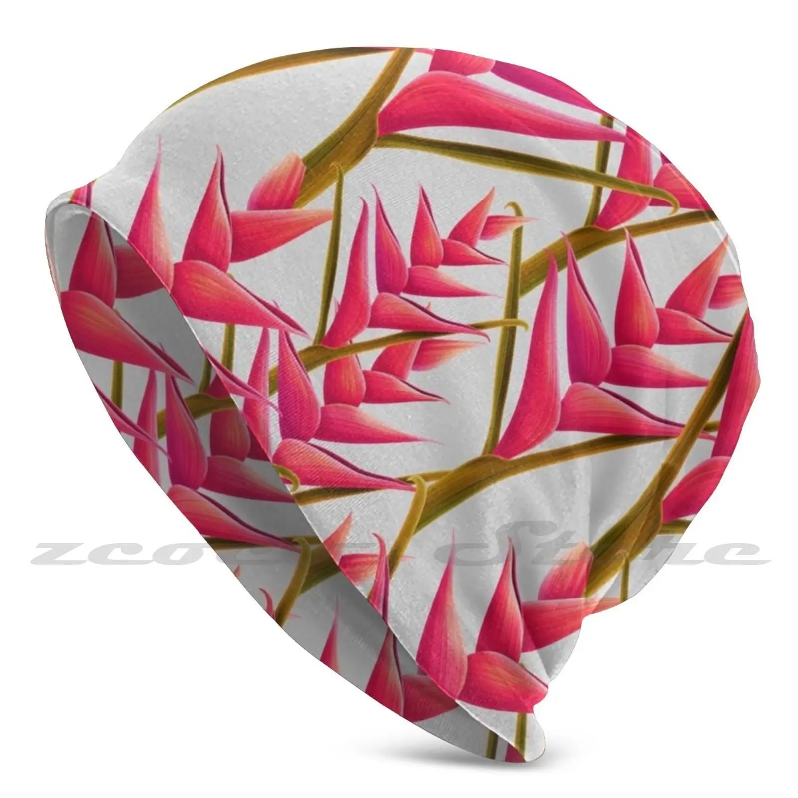 

Детская шапка с рисунком фламинго, небесно-голубой пальмы