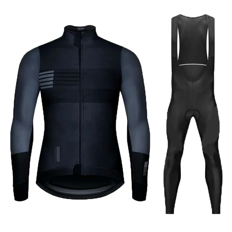 

Мужской трикотажный комплект для велоспорта, с длинным рукавом