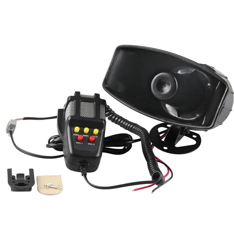 12V 100W Car Tone Sound Car Recording Emergency Siren Car Siren Horn Mic PA Speaker System Emergency Amplifier Hooter YG010