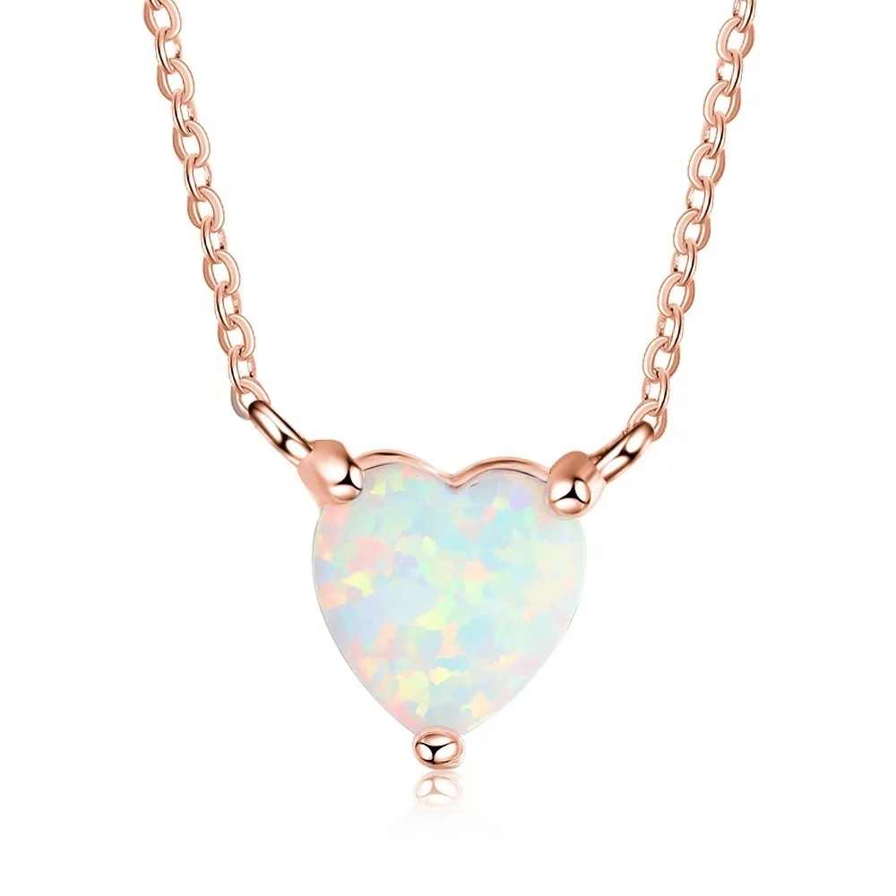 

Женский чокер с подвеской в виде сердца, роскошное ожерелье с белым опалом, Золотая цепочка, корейский стиль, хороший подарок на день Святог...