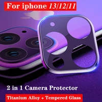 for iphone 13 pro max 12 mini 11 case camera lens protectors metal tempered glass screen protector rear camera film