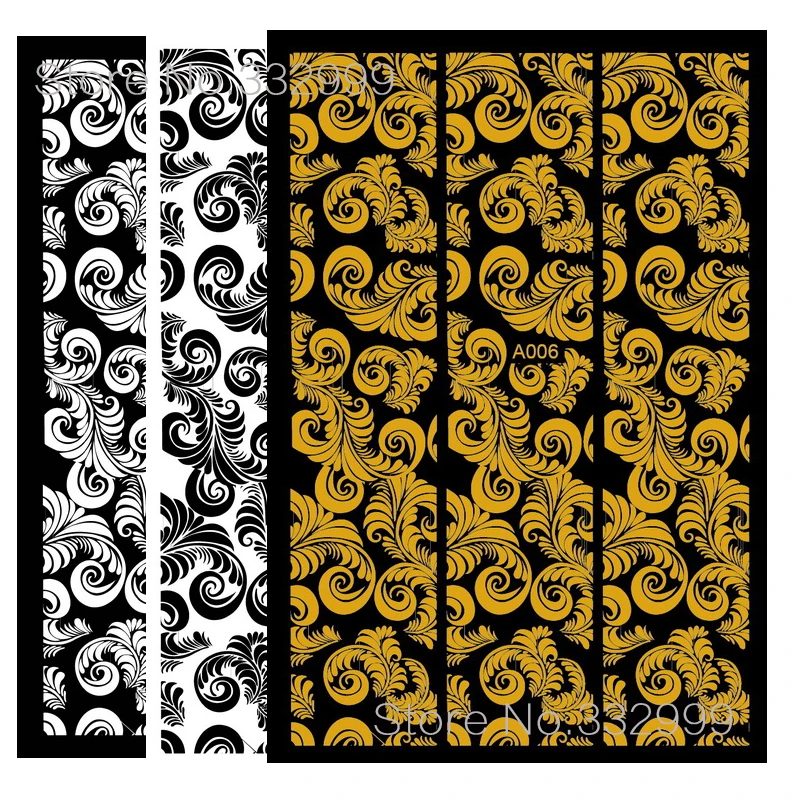 Милый большой цветок наклейка для дизайна ногтей маникюрный дизайн черная