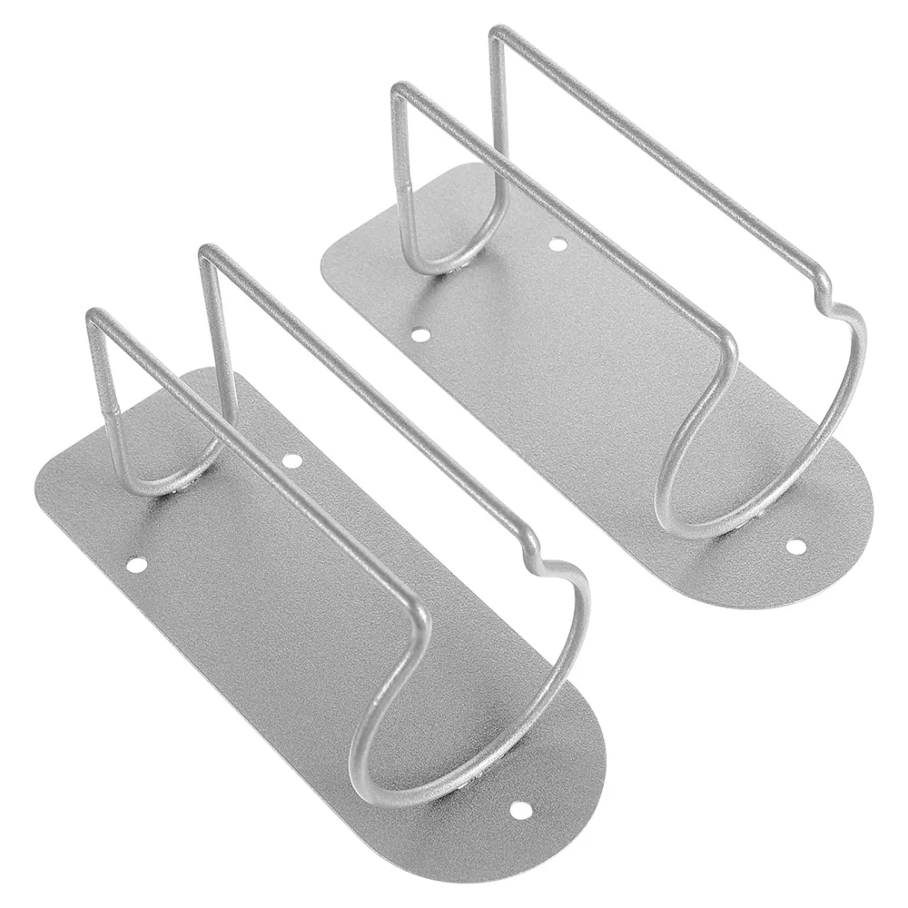 

2 Pcs Stainless Steel Hair Clipper Rack Wall-mounted Electric Clipper Holder