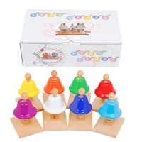 m mbat 8 note hand bell wind desk musical bells set with 2 mallets children music toy gift baby early education orff instrument