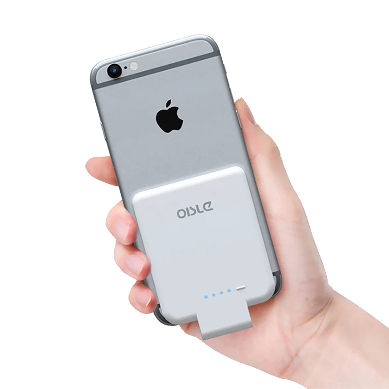 OISLE быстрое зарядное устройство для iPhone 876(s) x11SE2XR, Ультратонкий внешний аккумулятор, мини резервный портативный зарядный чехол (art.: 7a54e50cc) - 7a54e50cc