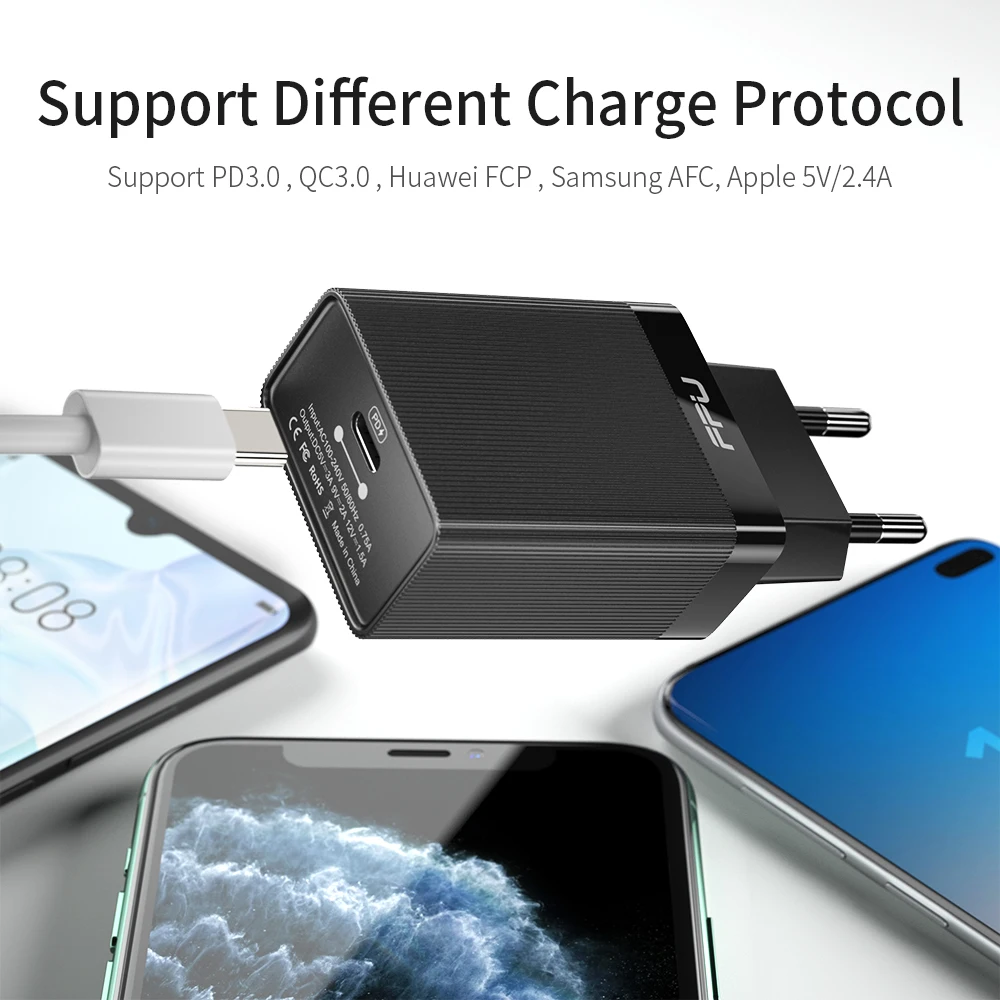 Быстрое зарядное устройство FPU 4 0 QC 3 PD 18 Вт QC4.0 QC3.0 USB C быстрое для iPhone 11 Pro Max