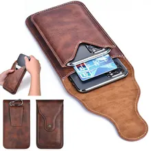 New Casual 4.7-6.5 Phone Bag Pouch For iPhone Samsung Huawei Xiaomi Universal Belt Clip Holster Magnetic Vertical Phone Case