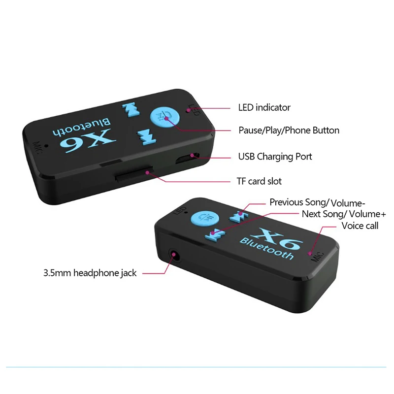 

Car Aux Bluetooth 5.0 Adapter Wireless 3.5mm 3.5 Jack Stereo Music Audio Receiver for Auto Handsfree Car Kit Speaker Headphone