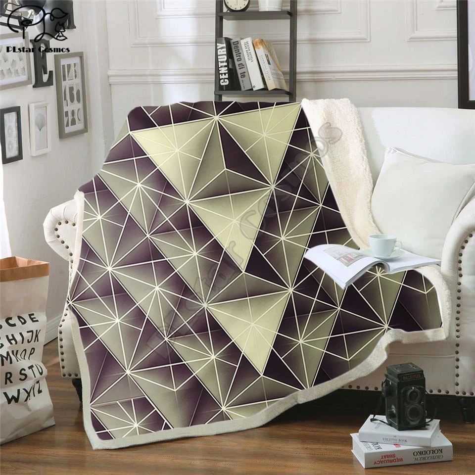 

Isometry Fleece Blanket Plush 3d Printed for Adults Sofa Sherpa Fleece Bedspread Wrap Throw Blanket