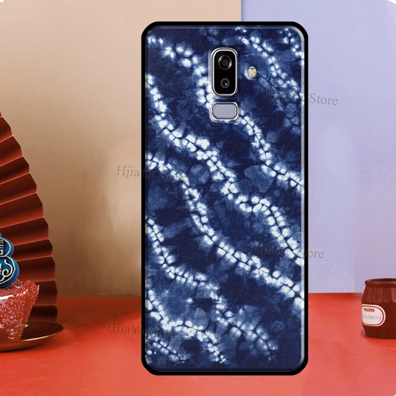 Чехол для телефона Shibori Indigo Tie Dye Samsung Galaxy A3 A5 J1 J3 J5 J7 2016 2017 J4 J6 A6 A8 Plus A7 A9 J8 2018 - купить