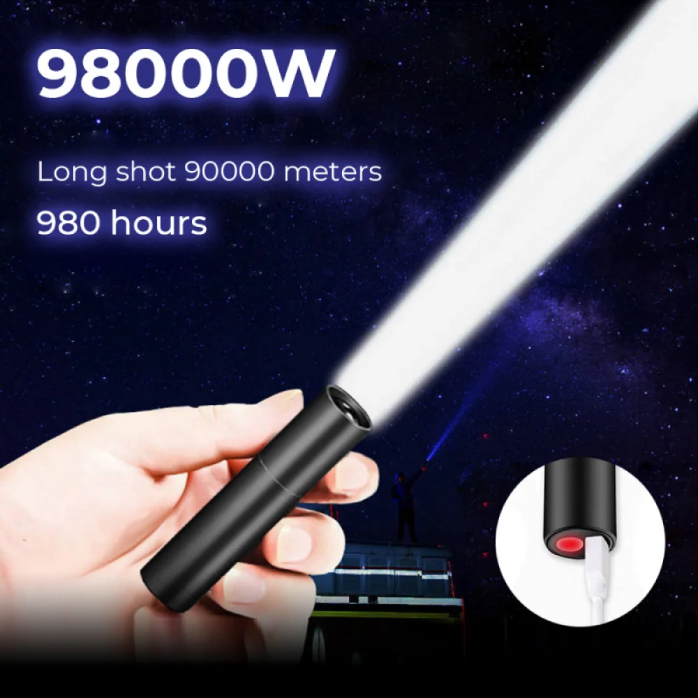 

5 V USB Rechargeable Mini LED Flashlight 3 Lighting Mod Waterproof Torch Telescopic Zoom Portable Torch for Night Camping Hiking