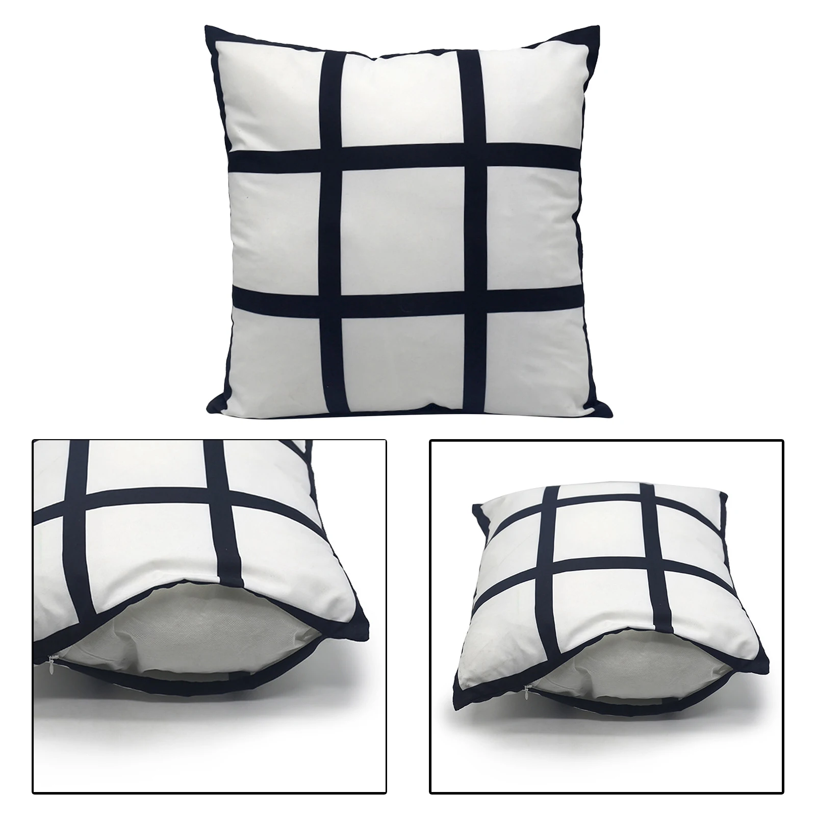 

Sublimation Blanks Panel Pillow Case Square Car Backrest Cushion Cover
