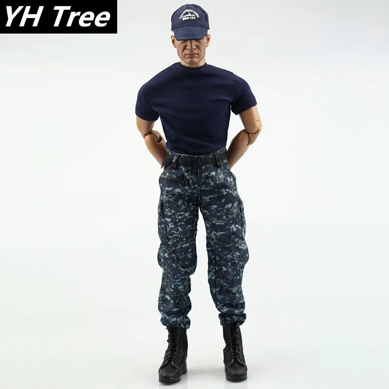 1/6 Scale США темно-синий Камуфляжный боевой костюм Униформа мужской солдат для 12