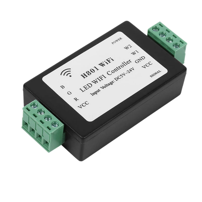 H801 RGBW светодиодный WIFI контроллер LED RGB DC5 24V Вход для 5050 2835 3528 SMD полосы светильник