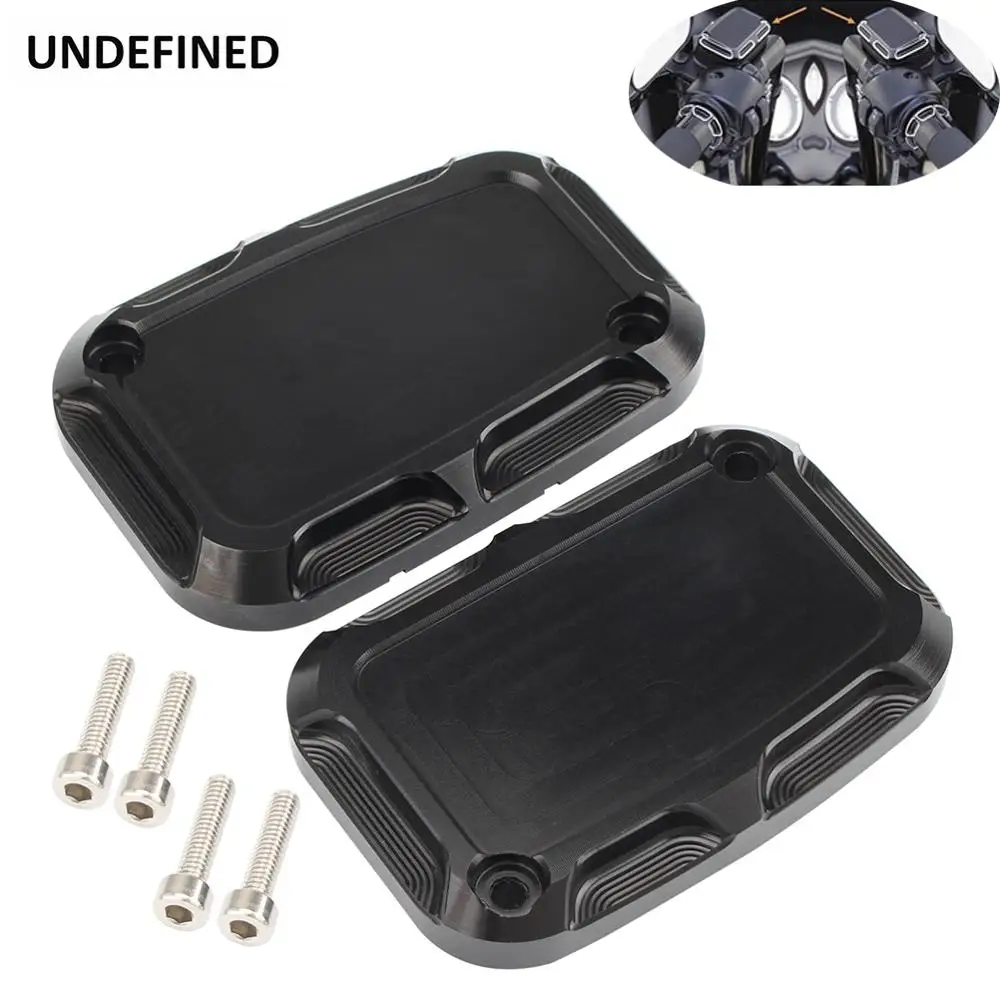 

Motorcycle Brake Master Cylinder Cover Front Rear For Harley Touring Road King Ultra Street Electra Glide Street Night Rod FLH