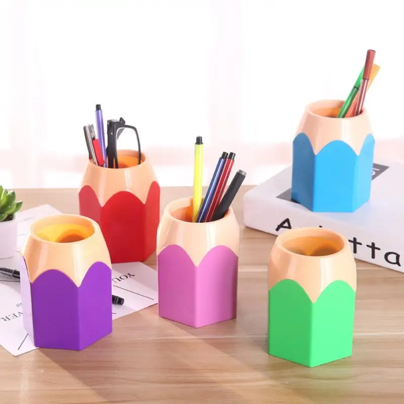 

Creative Pen Vase Pencil Pot Make Up Brush Pen Holder Pot Office Stationery Storage School Supplies Desk Organizer Storage