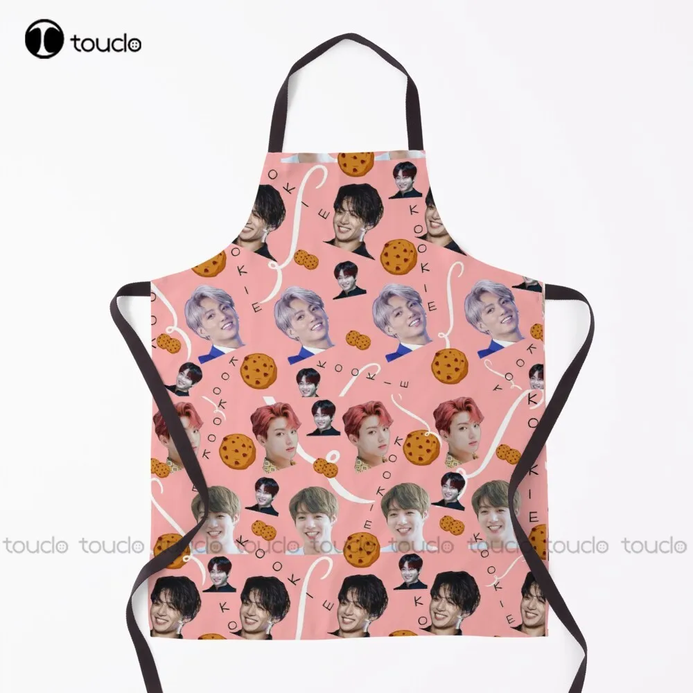 

Фартук-коллаж Jungkook Kookie, садовый фартук для женщин и мужчин, унисекс, для взрослых, для сада, кухни, домашняя уборка, индивидуальный фартук