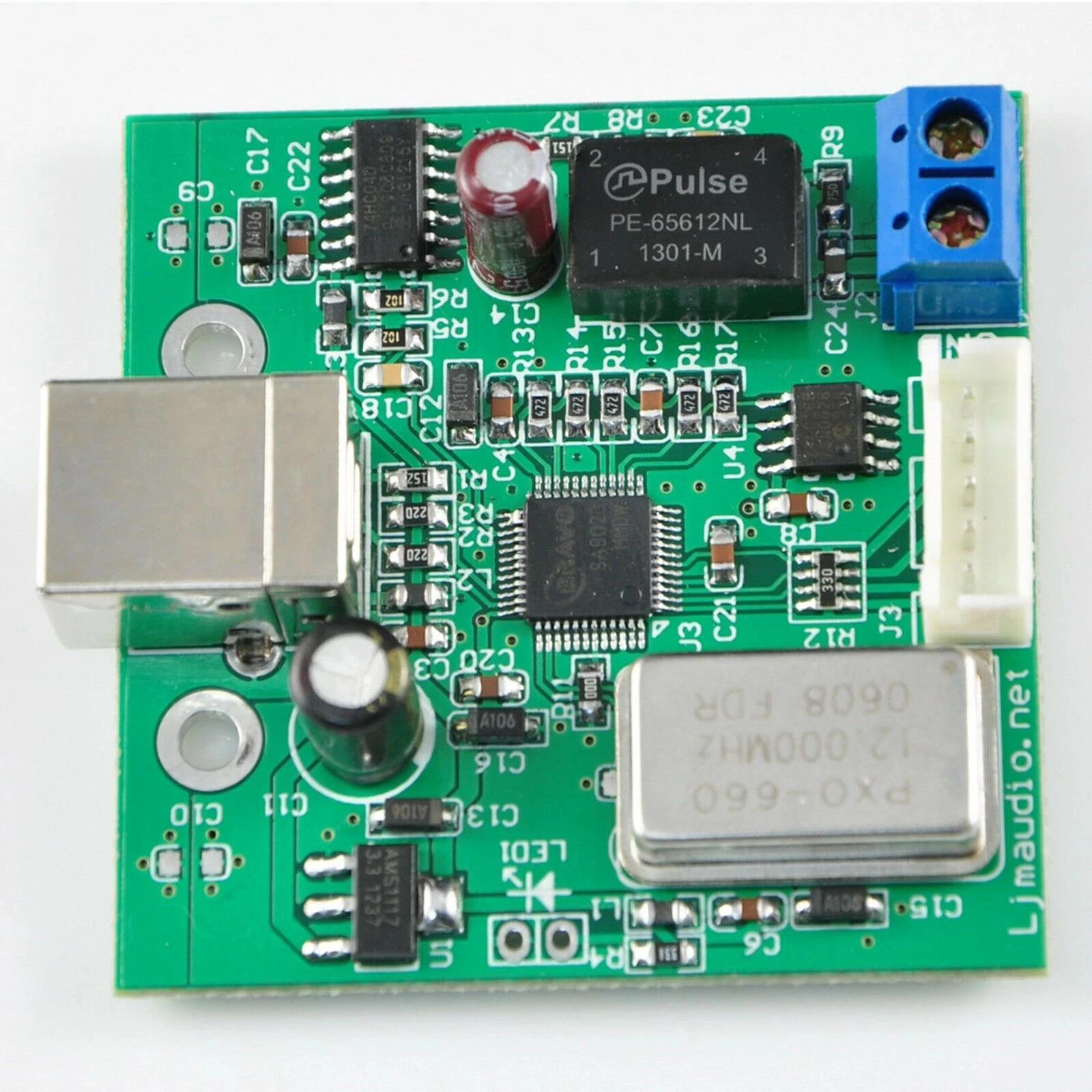 USB к коаксиальному процессору SPDIF I2S чип SA9023 поддержка 24-битной платы выборки 96K |