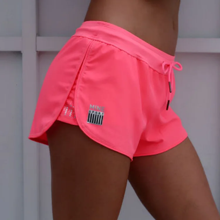 pink Женские шорты для фитнеса с защитой от воздействия, женская одежда для бега, йоги, тренировки, спортивные шорты, спортивная одежда для женщин, для спортзала - Цвет: pink