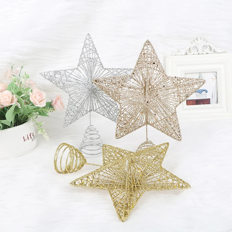 

1 шт., украшение для рождественской елки с золотыми блестками