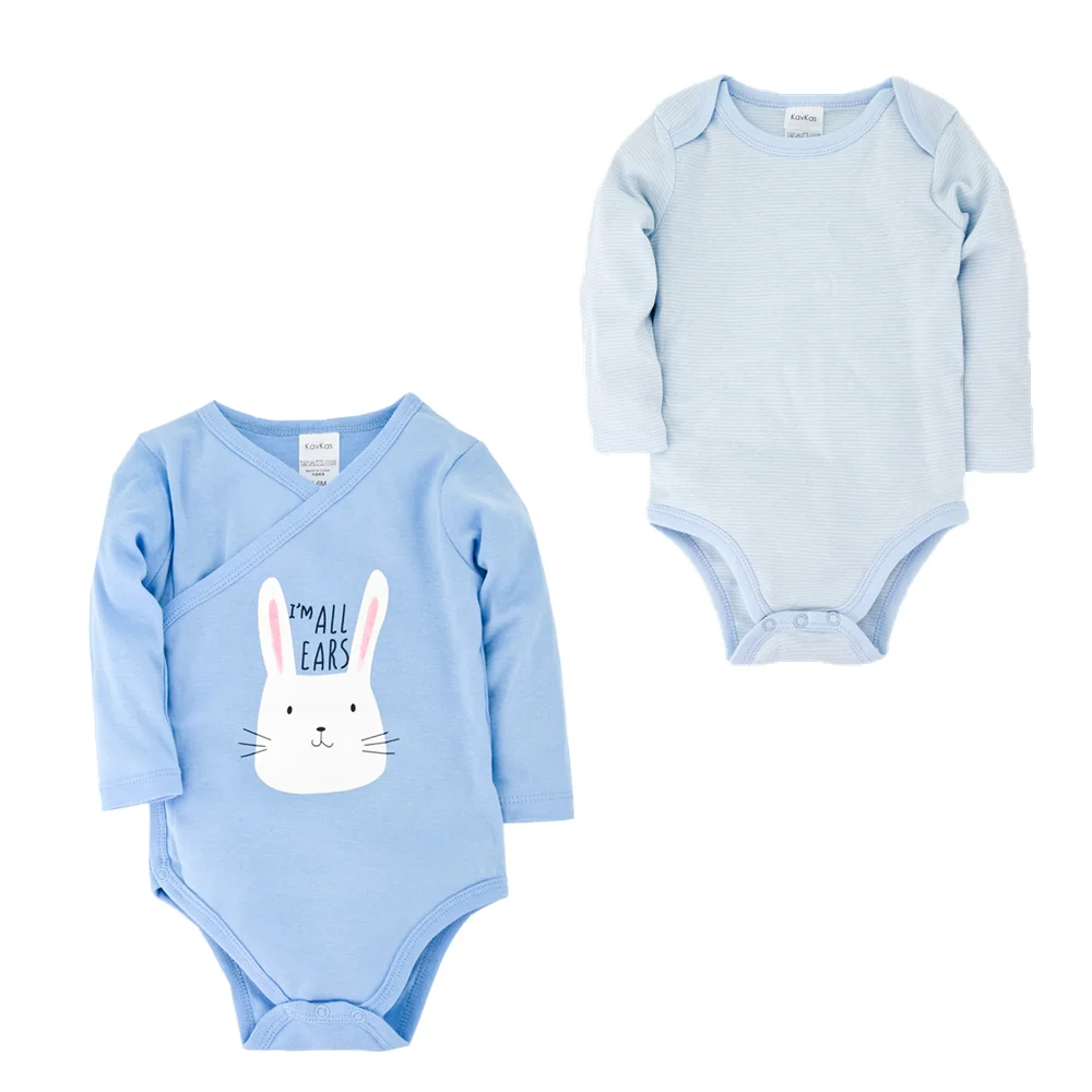 Honeyzone/2 шт./лот комбинезон для маленьких девочек с длинными рукавами синий мягкий