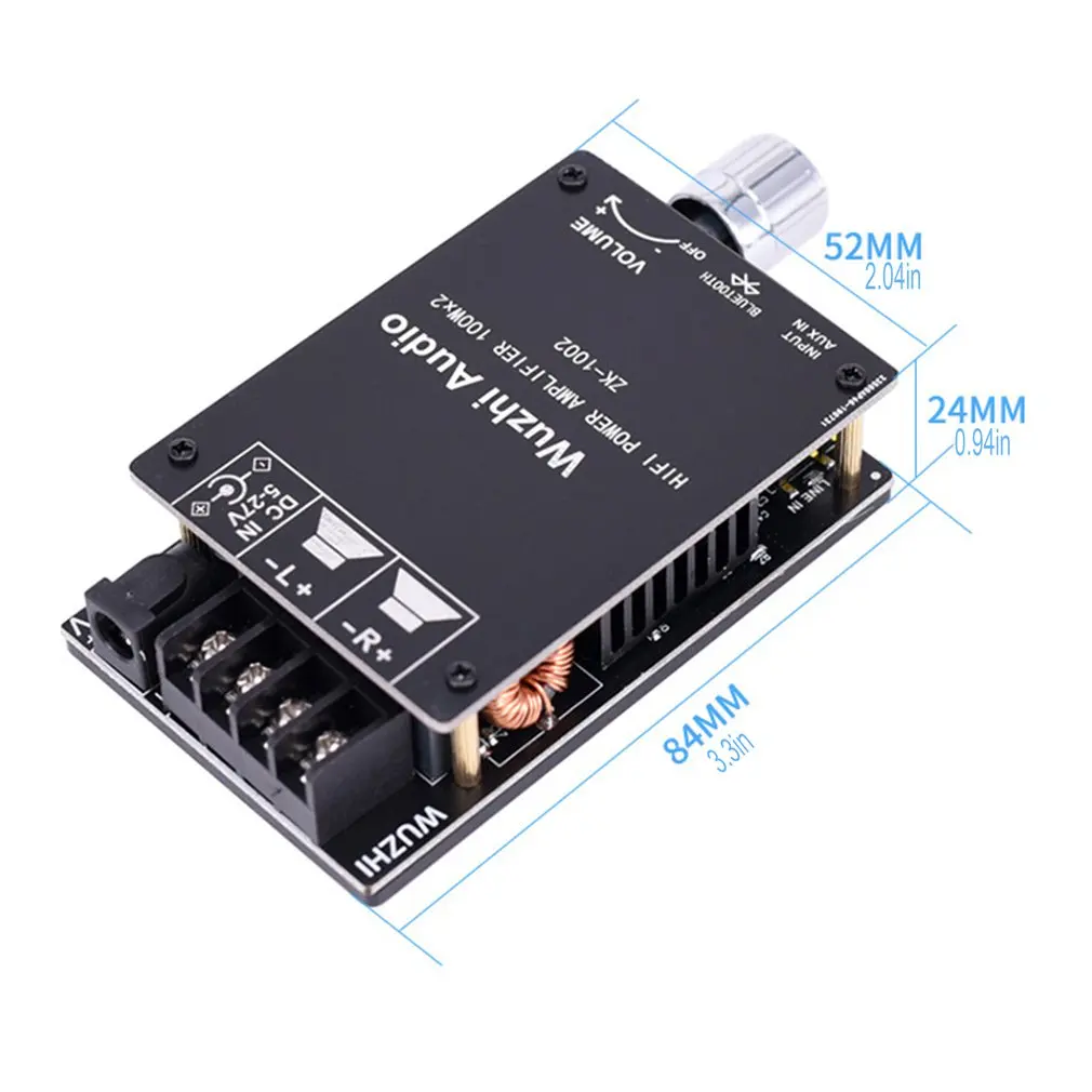 

HIFI TPA3116 Wireless 5.0 High Power Digital Amplifier Stereo Board 100W+100W AMP Amplificador Audio Home Theater